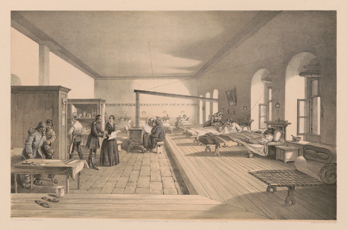 William Simpson - One of the wards of the hospital at Scutari