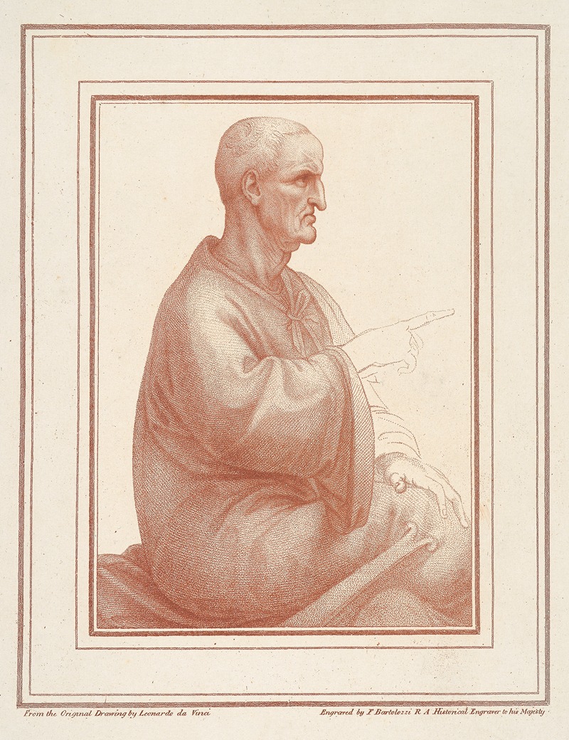 Francesco Bartolozzi - Man Sitting Crosslegged (after Leonardo da Vinci)