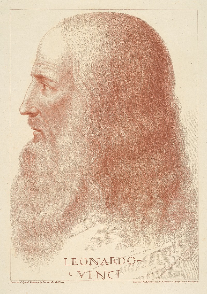 Francesco Bartolozzi - Portrait in Profile of Leonardo da Vinci