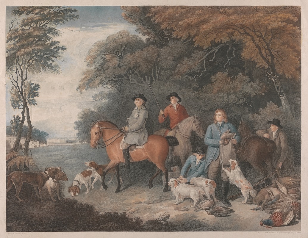 Francis Wheatley - To His Grace The Duke Of Newcastle, This Print Of The Return From Shooting