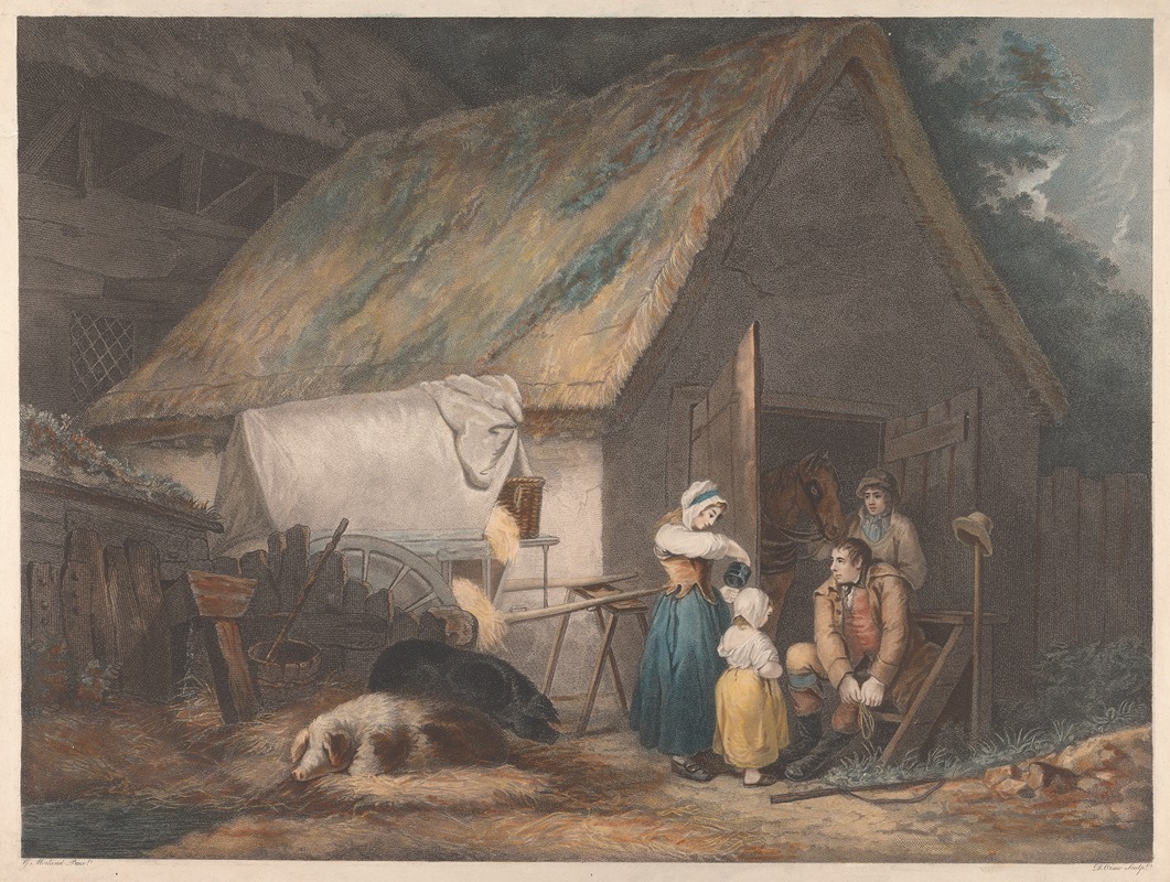 George Morland - Morning or the Higlers preparing for Market