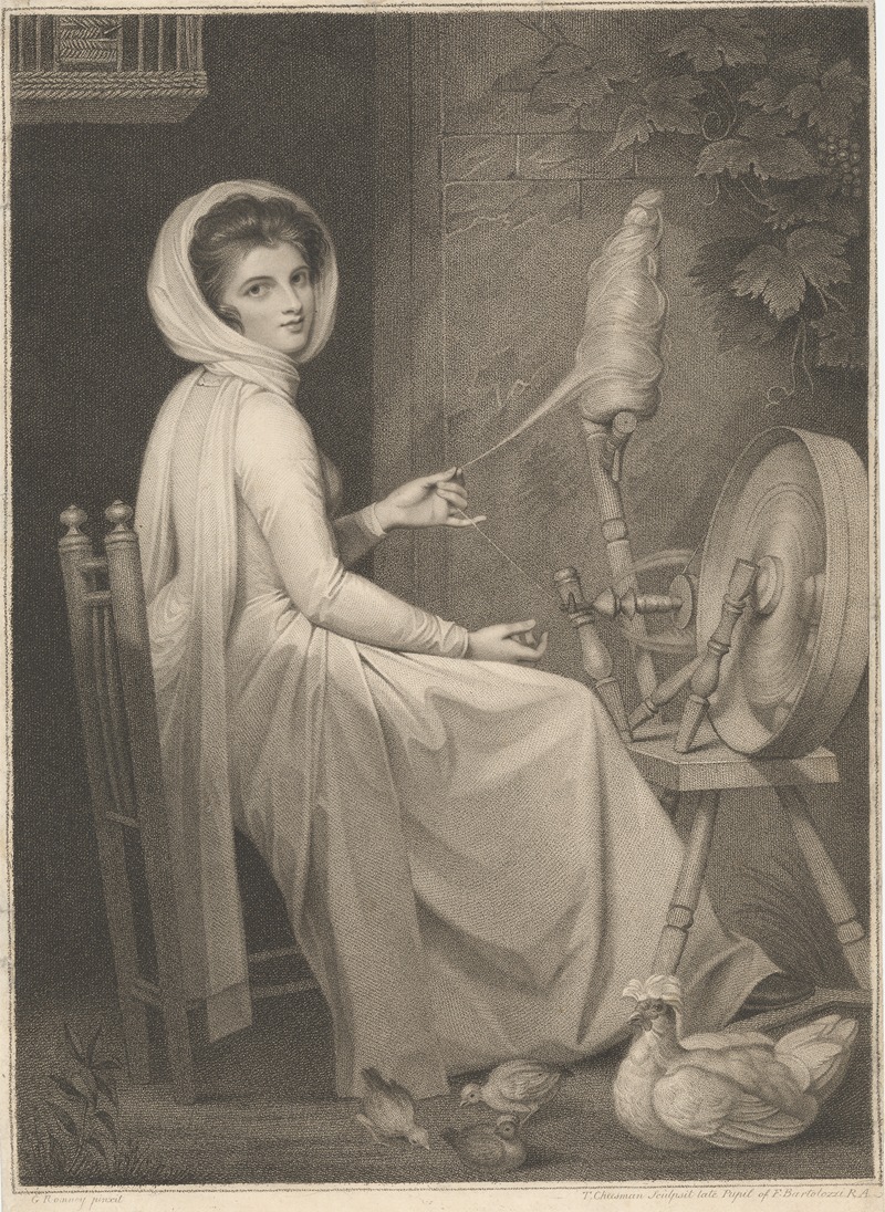 George Romney - Lady Hamilton as the Spinster