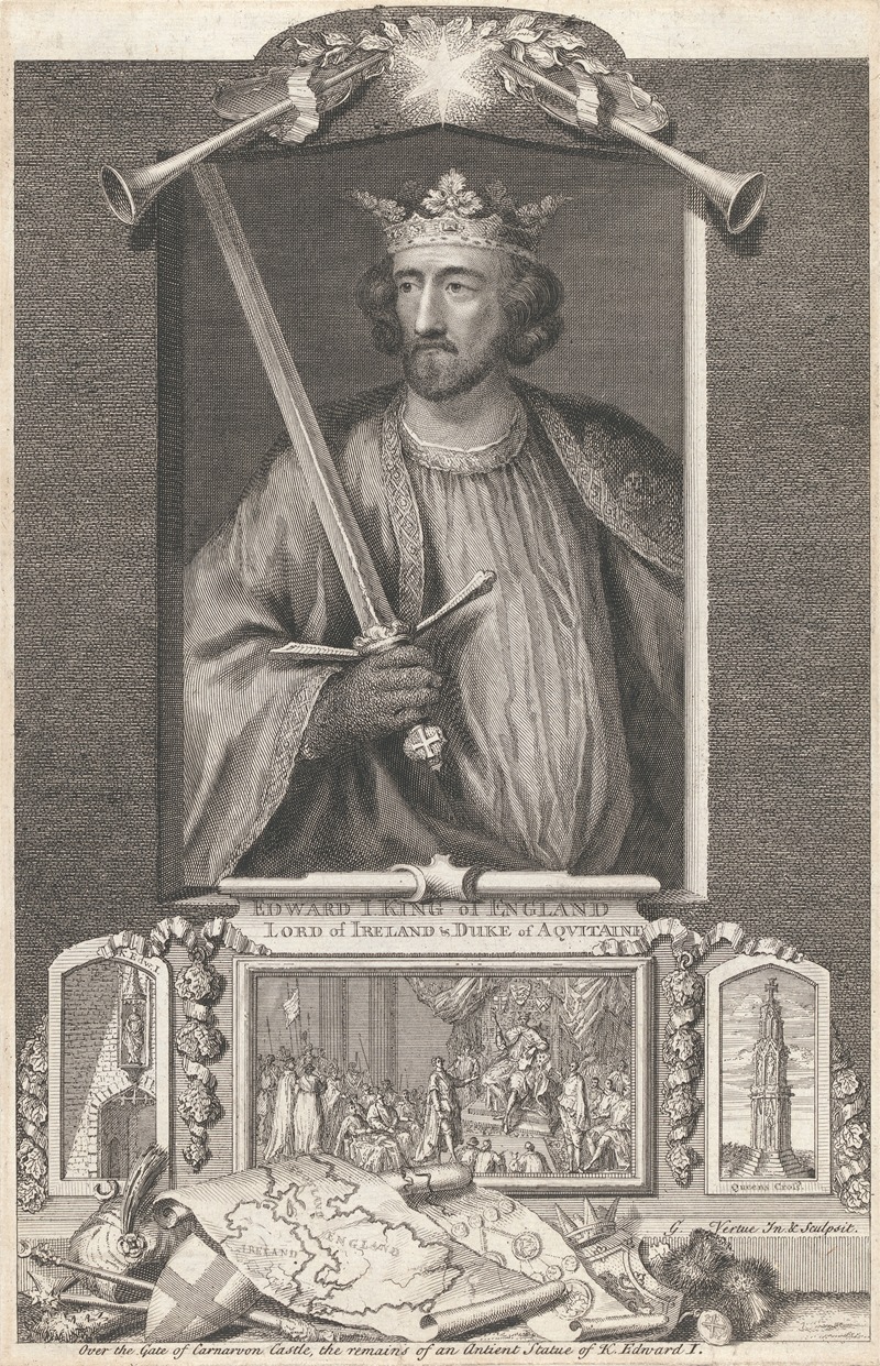 George Vertue - Edward I, King of England, Lord of Ireland and Duke of Aquitaine