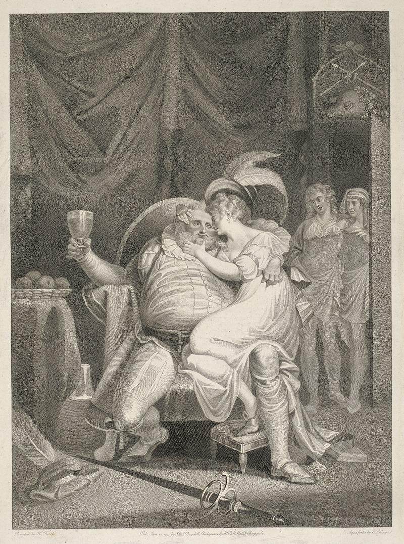 Henry Fuseli - Henry IV; Part II, Act II, Scene IV. ‘Doll Tearsheet, Falstaff, Henry & Poins’