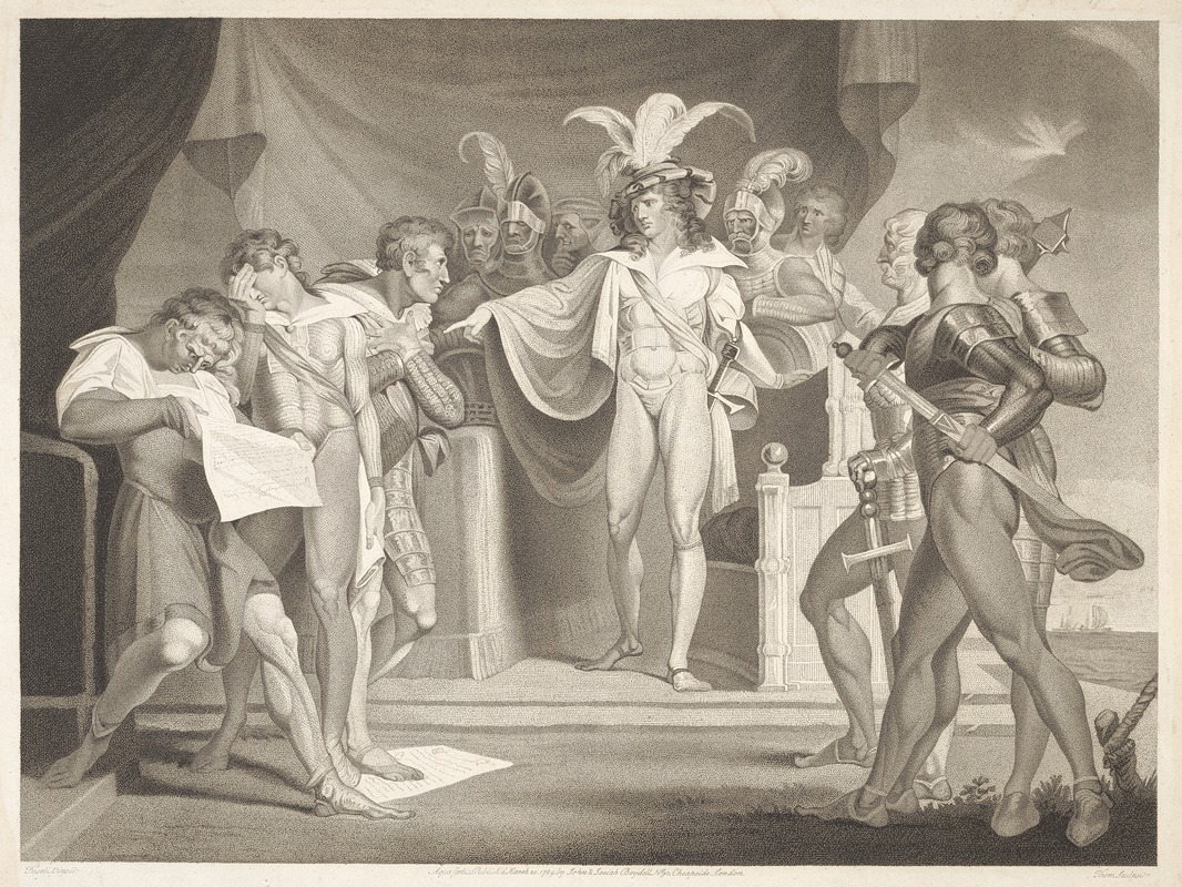 Henry Fuseli - Henry V; Act II, Scene ii, Southamptom. The King, Scroop, etc.