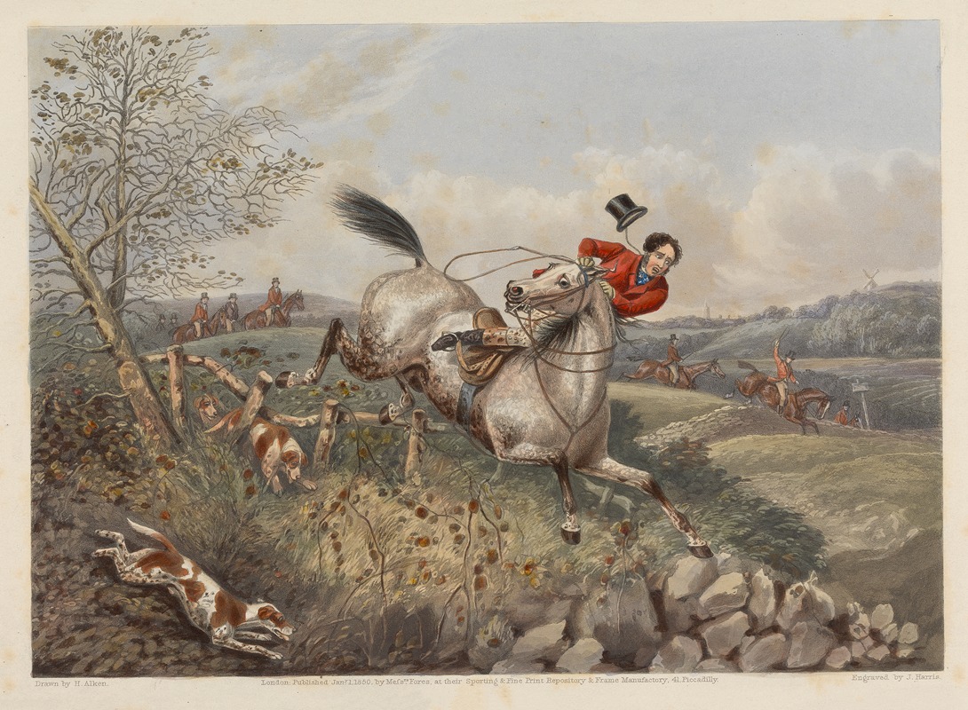 Henry Thomas Alken - Fox Hunting; Fores’s Hunting Casualties – A Mutual Determination