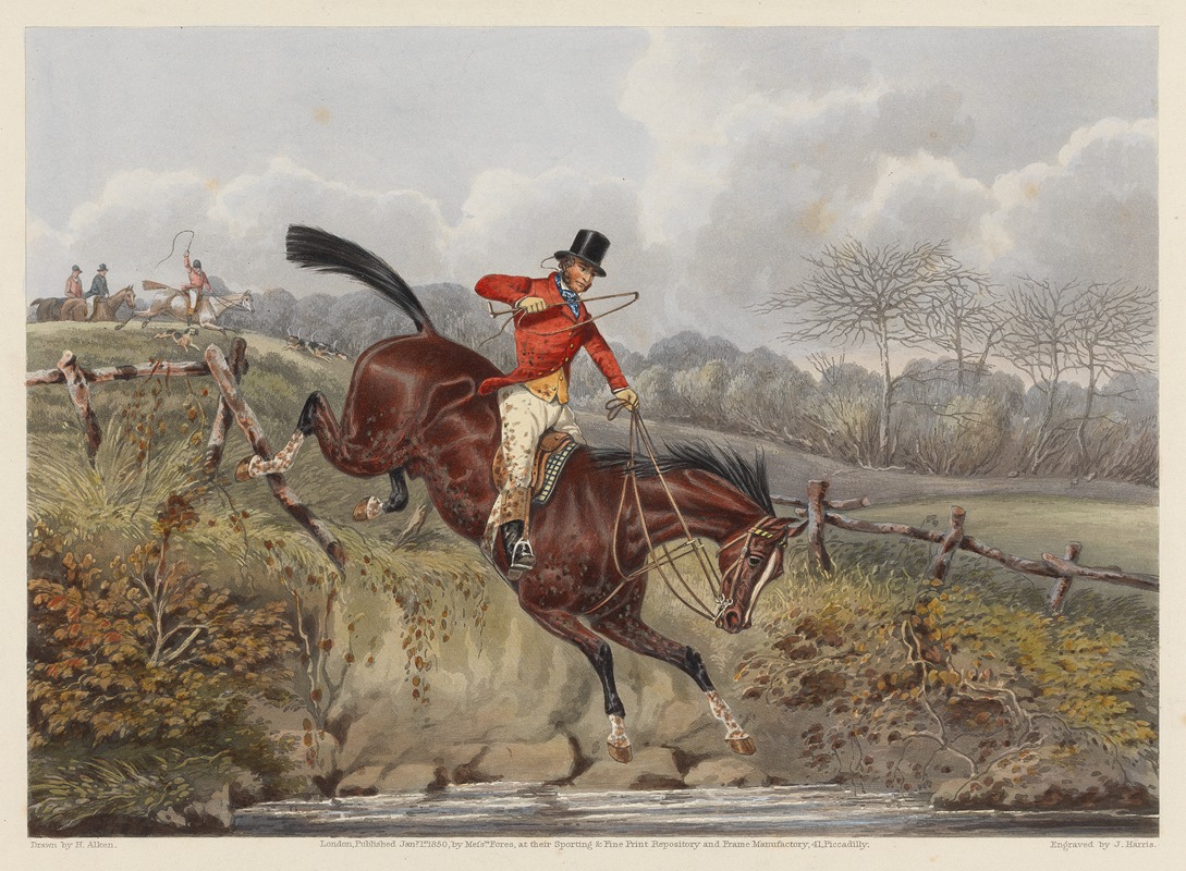 Henry Thomas Alken - Fox Hunting; Fores’s Hunting Casualties – A Strange country