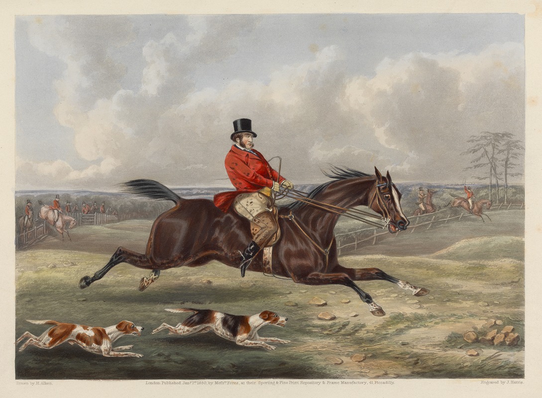 Henry Thomas Alken - Fox Hunting; Fores’s Hunting Casualties – Up to Sixteen Stone