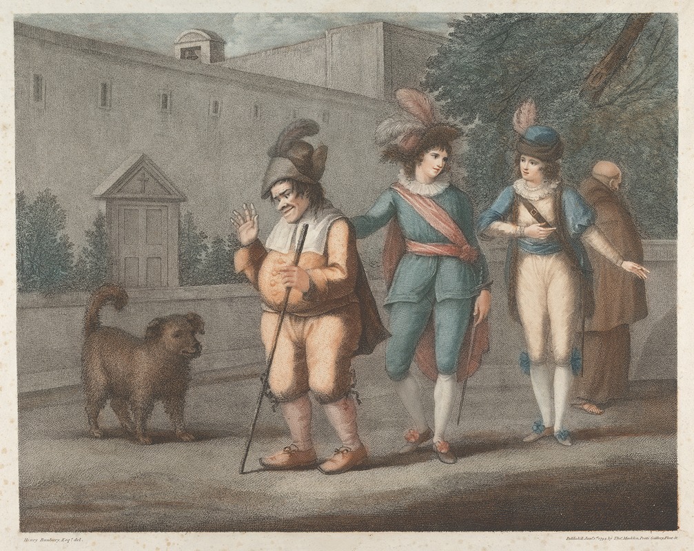 Henry William Bunbury - Launce Teaching his Dog Crab to behave as a Dog in all things – ‘The Two Gentlemen of Verona,’ Act IV, Scene IV