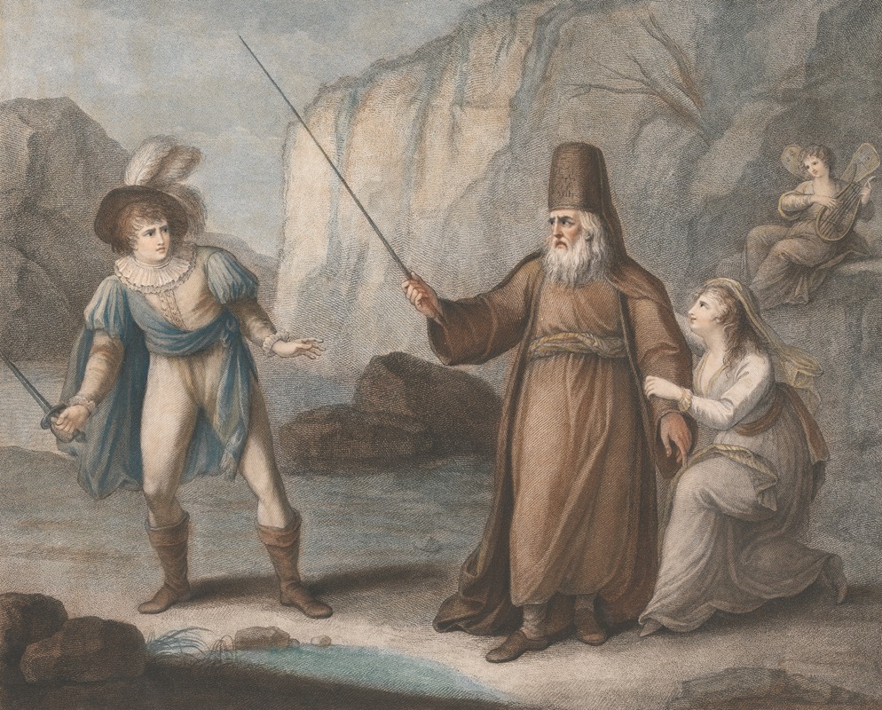 Henry William Bunbury - Prospero Disarming Ferdinand, Act I, Scene II