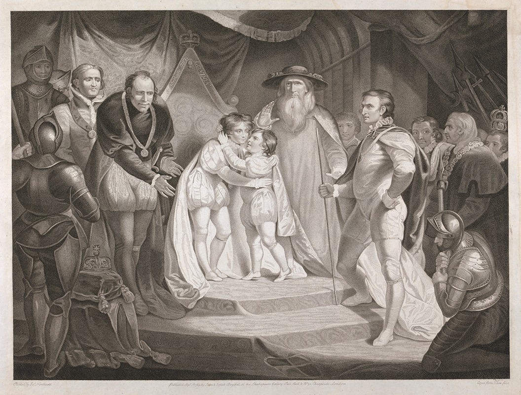 James Northcote - King Richard III; Act III, Scene I (The Meeting of Edward V and His Brother, Richard, Duke of York)