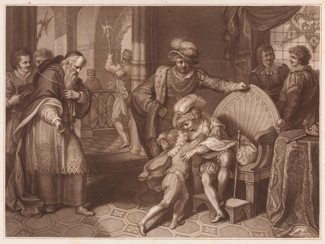 Johann Heinrich Ramberg - The Meeting Of Edward V And His Brother, The Duke Of York