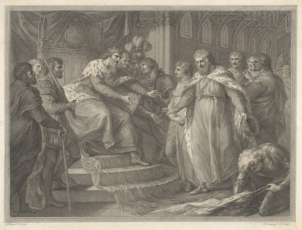 John Francis Rigaud - Edward, Prince of Wales, Presenting the Captive King John of France and His Sons to His Father Edward the Third After the Battle of Poictiers