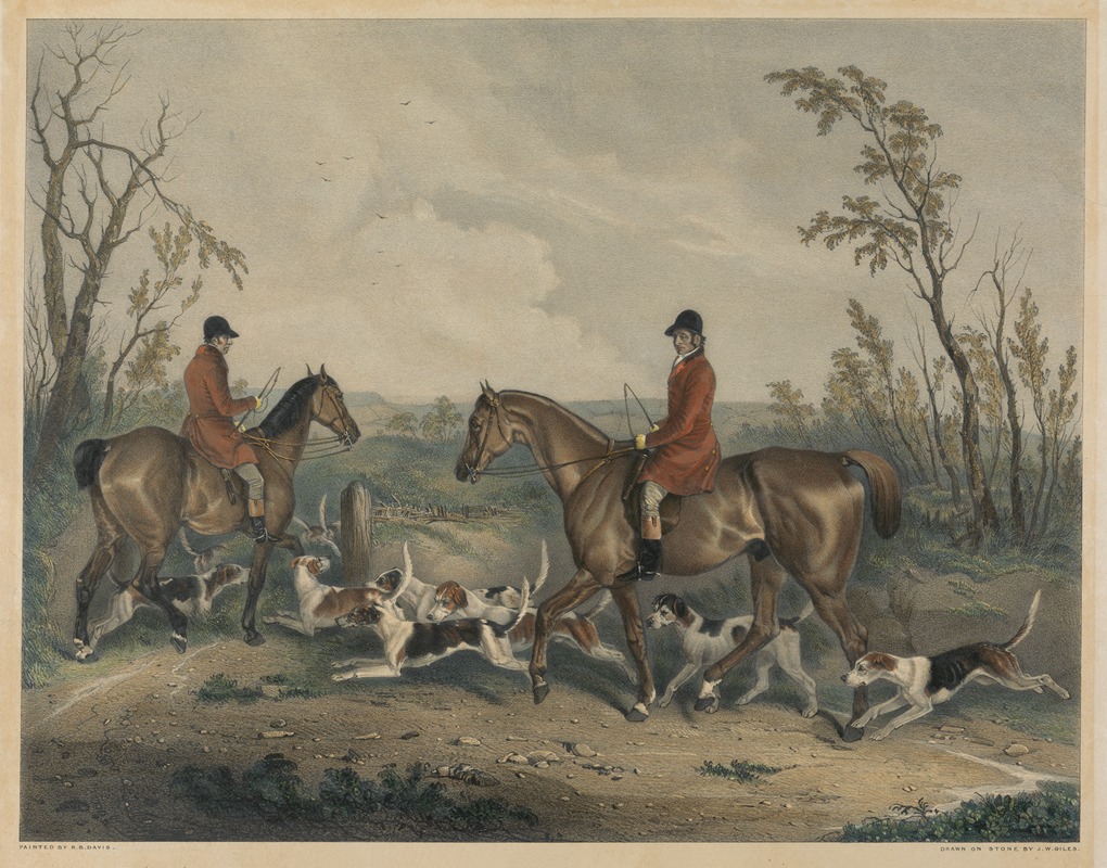 Richard Barrett Davis - George Montford and W. Derry, Huntsman and Whipper-In to the Melton Hounds