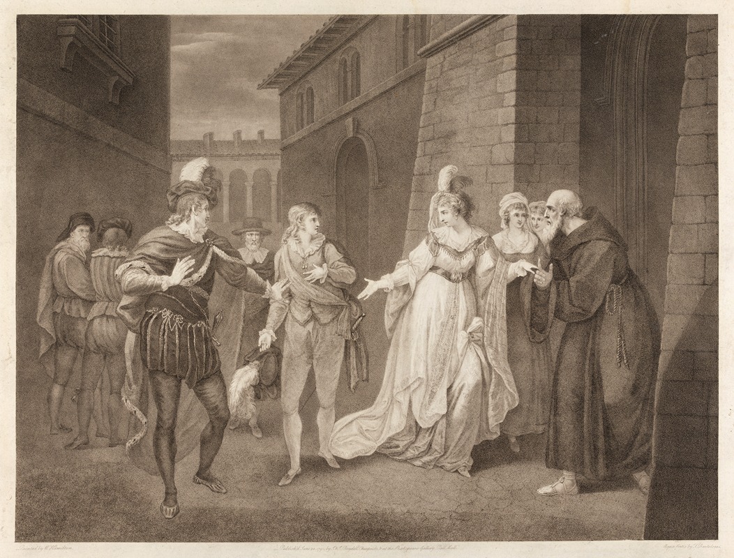 William Hamilton - Twelfth Night, Act V, Scene I; The Street