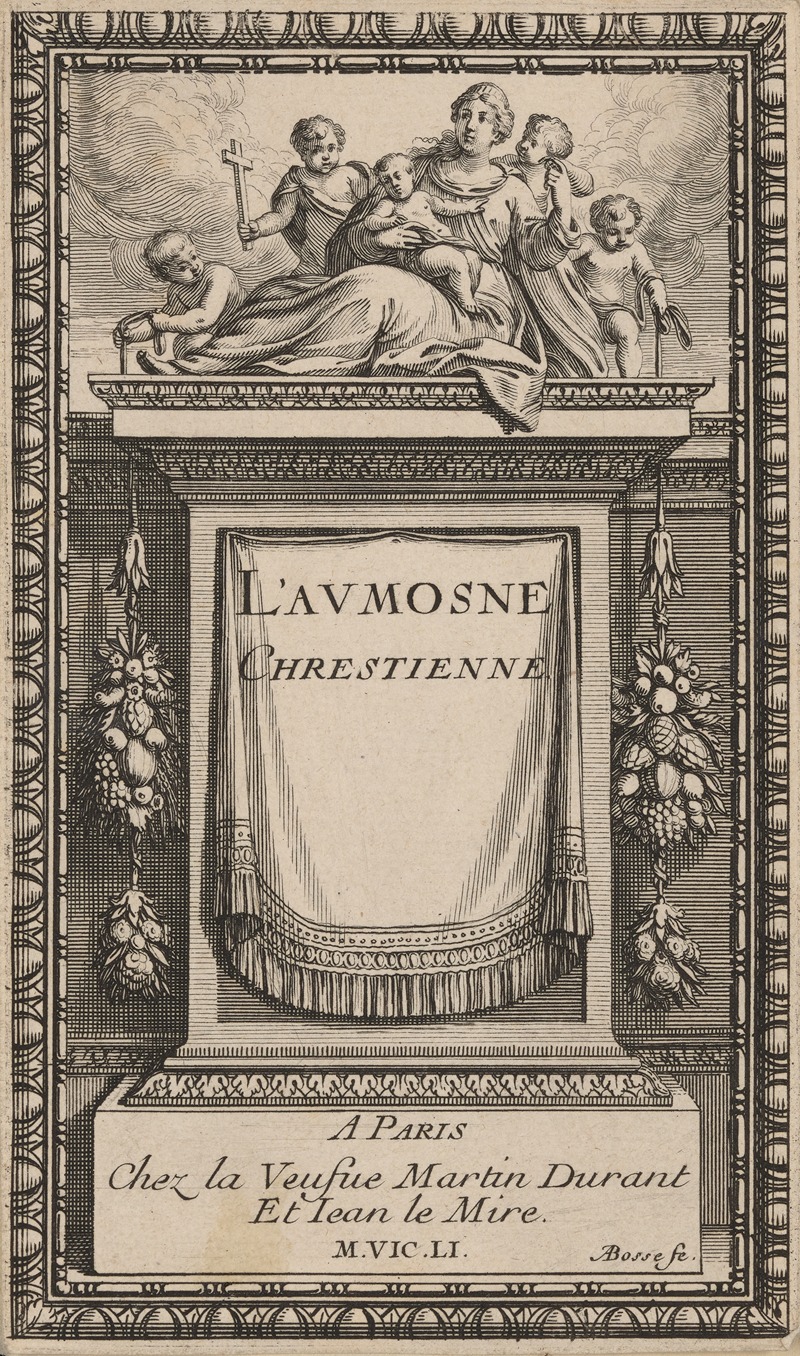 Abraham Bosse - L’Aumosne Chrestienne (Christian charity)