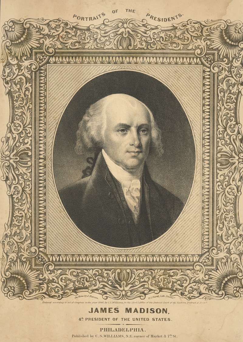 Albert Newsam - James Madison, 4th President of the United States.