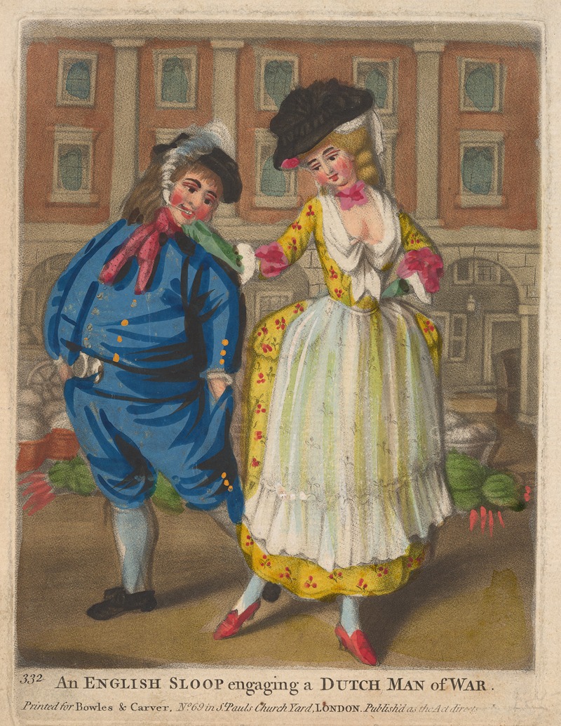 Anonymous - An English sloop engaging a Dutch Man of War.