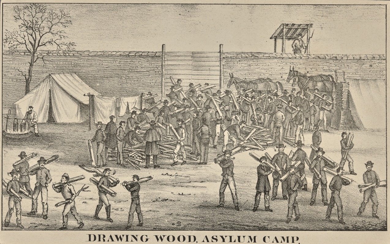 Anonymous - Drawing wood, Asylum camp.