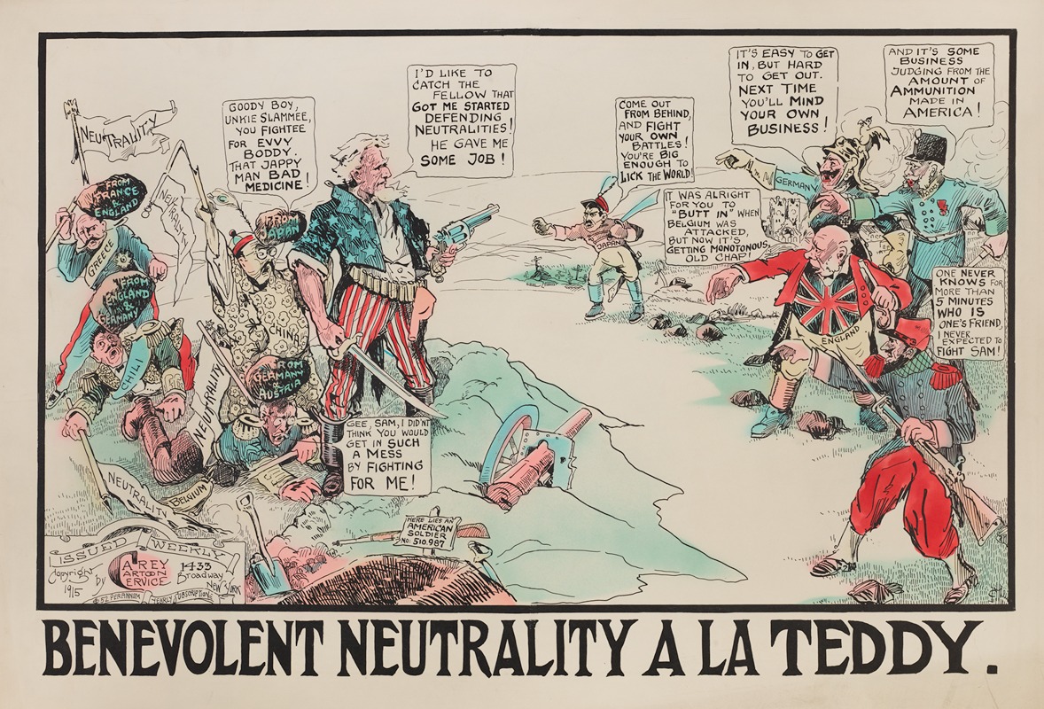 Carey Cartoon Service - Benevolent Neutrality a la Teddy