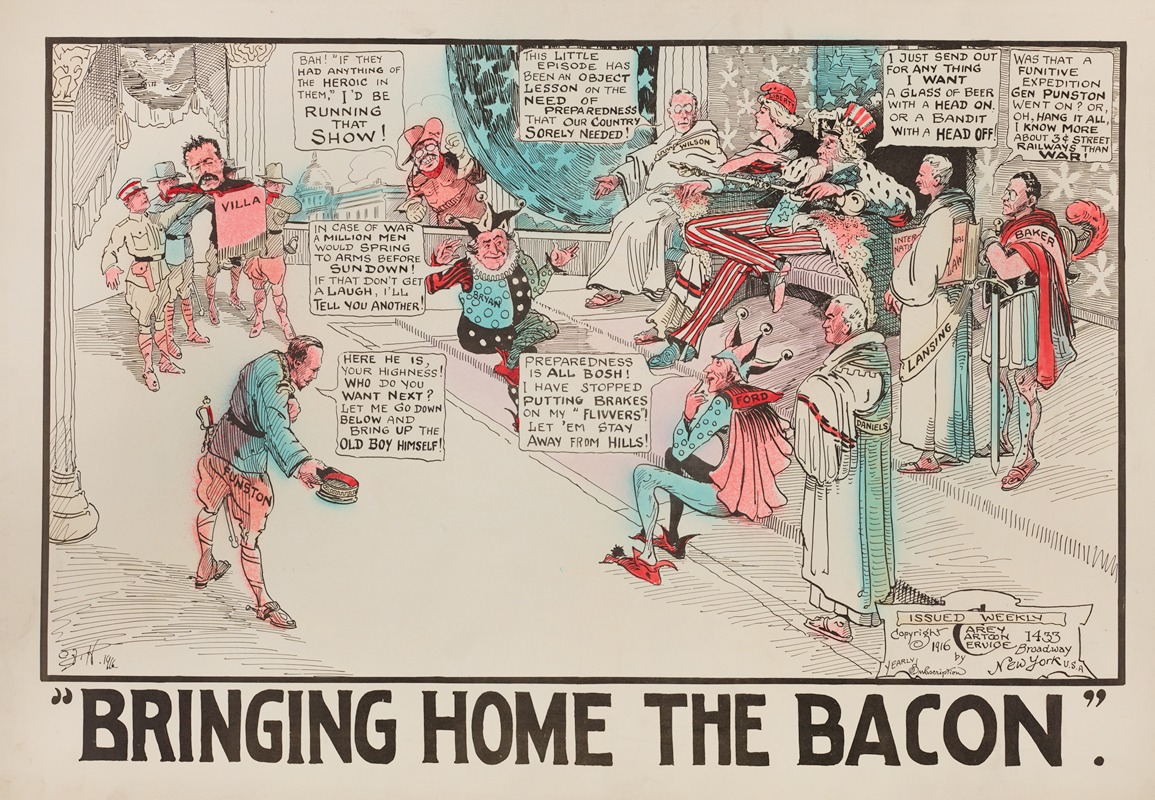 Carey Cartoon Service - Bringing Home the Bacon