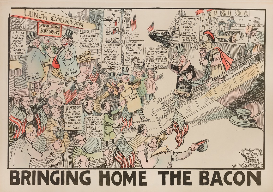 Carey Cartoon Service - Bringing Home the Bacon