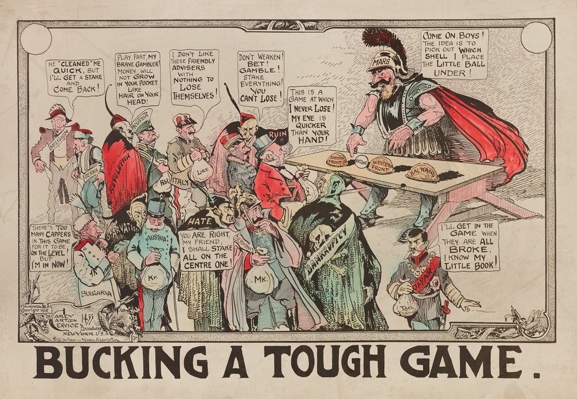 Carey Cartoon Service - Bucking a Tough Game