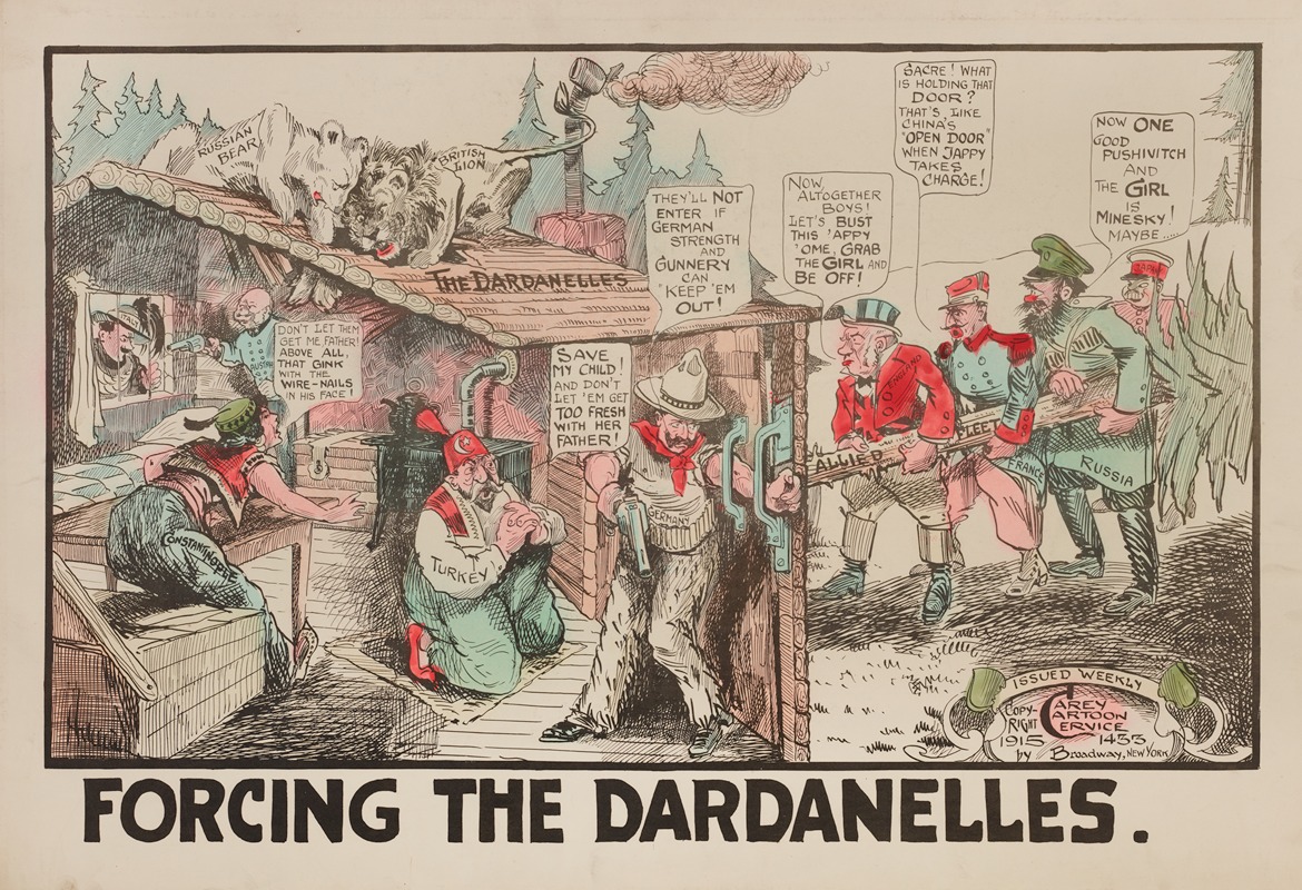 Carey Cartoon Service - Forcing the Dardanelles