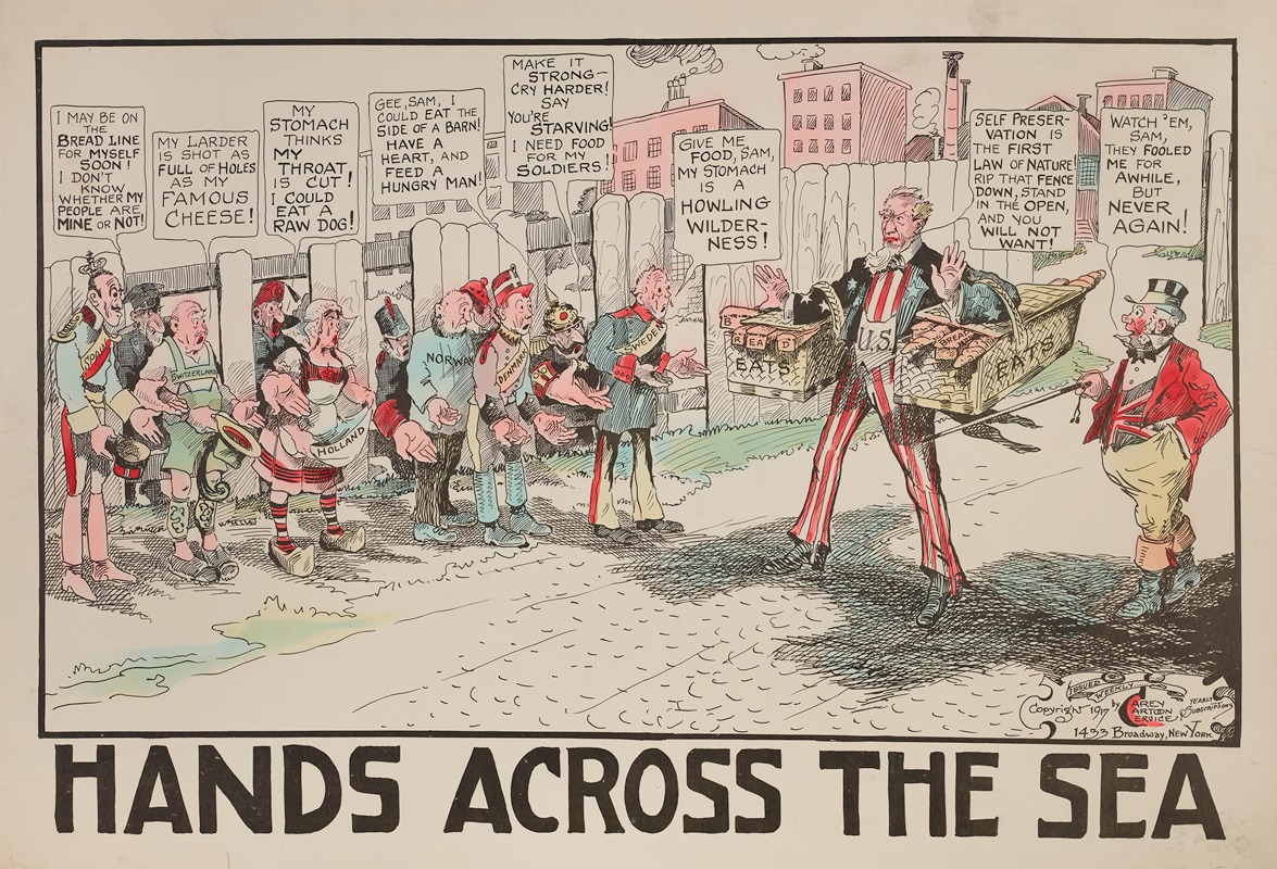 Carey Cartoon Service - Hands Across the Sea