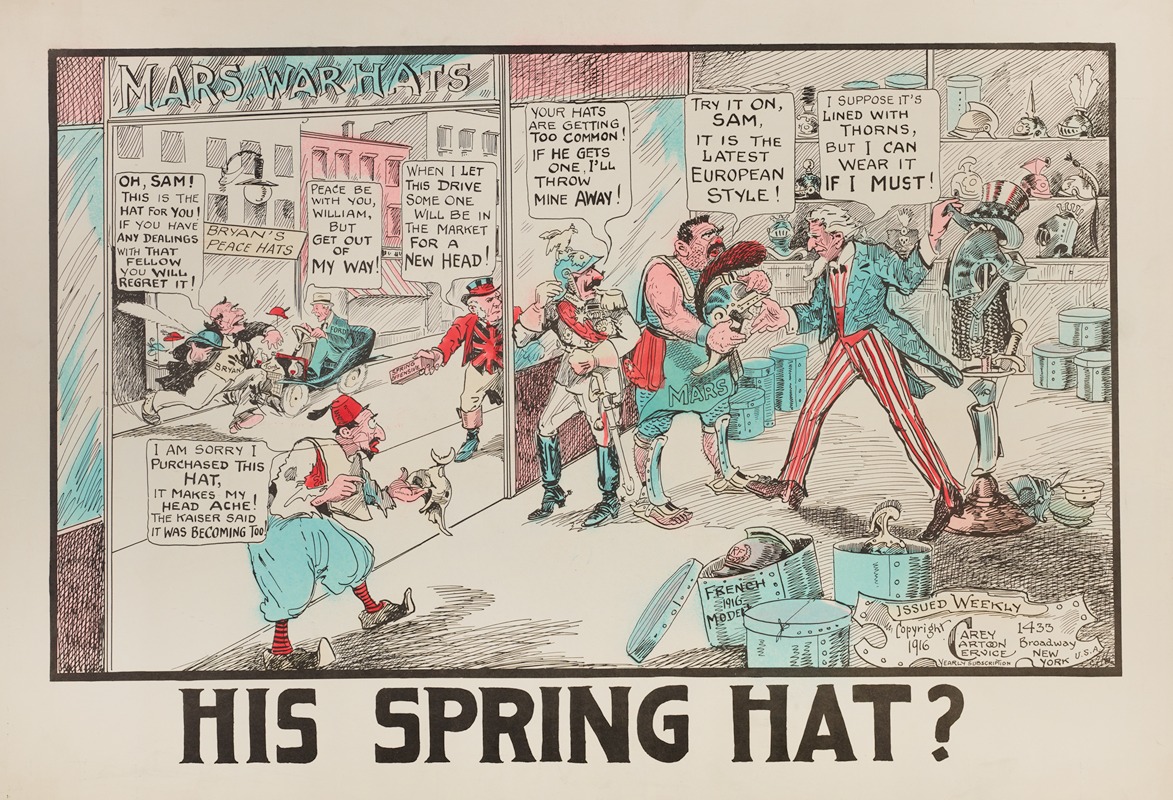 Carey Cartoon Service - His Spring Hat