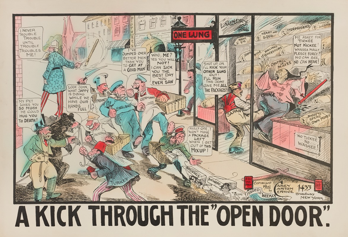 Carey Cartoon Service - Kick Through the ‘Open Door