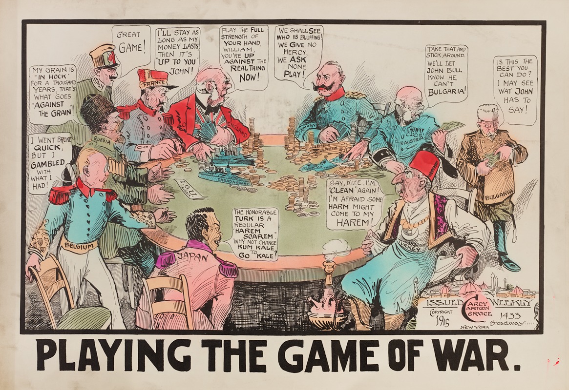 Carey Cartoon Service - Playing the Game of War