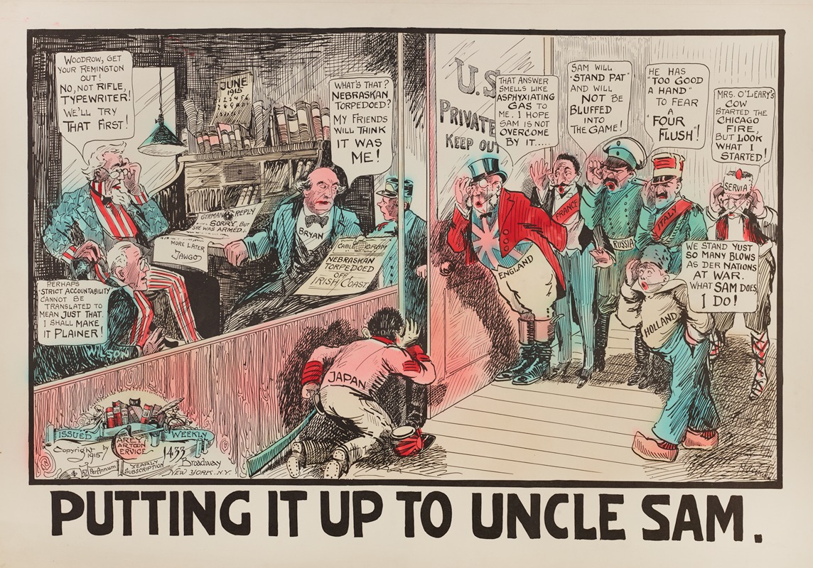 Carey Cartoon Service - Putting it up to Uncle Sam