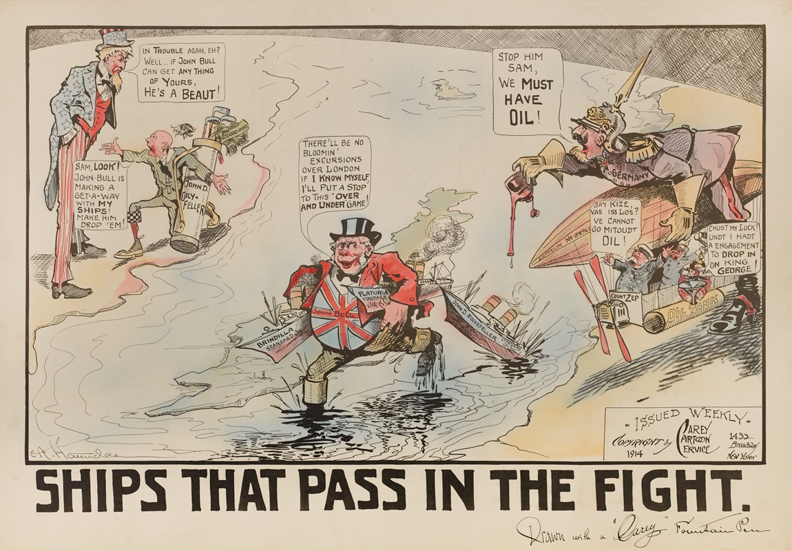 Carey Cartoon Service - Ships That Pass in the Fight