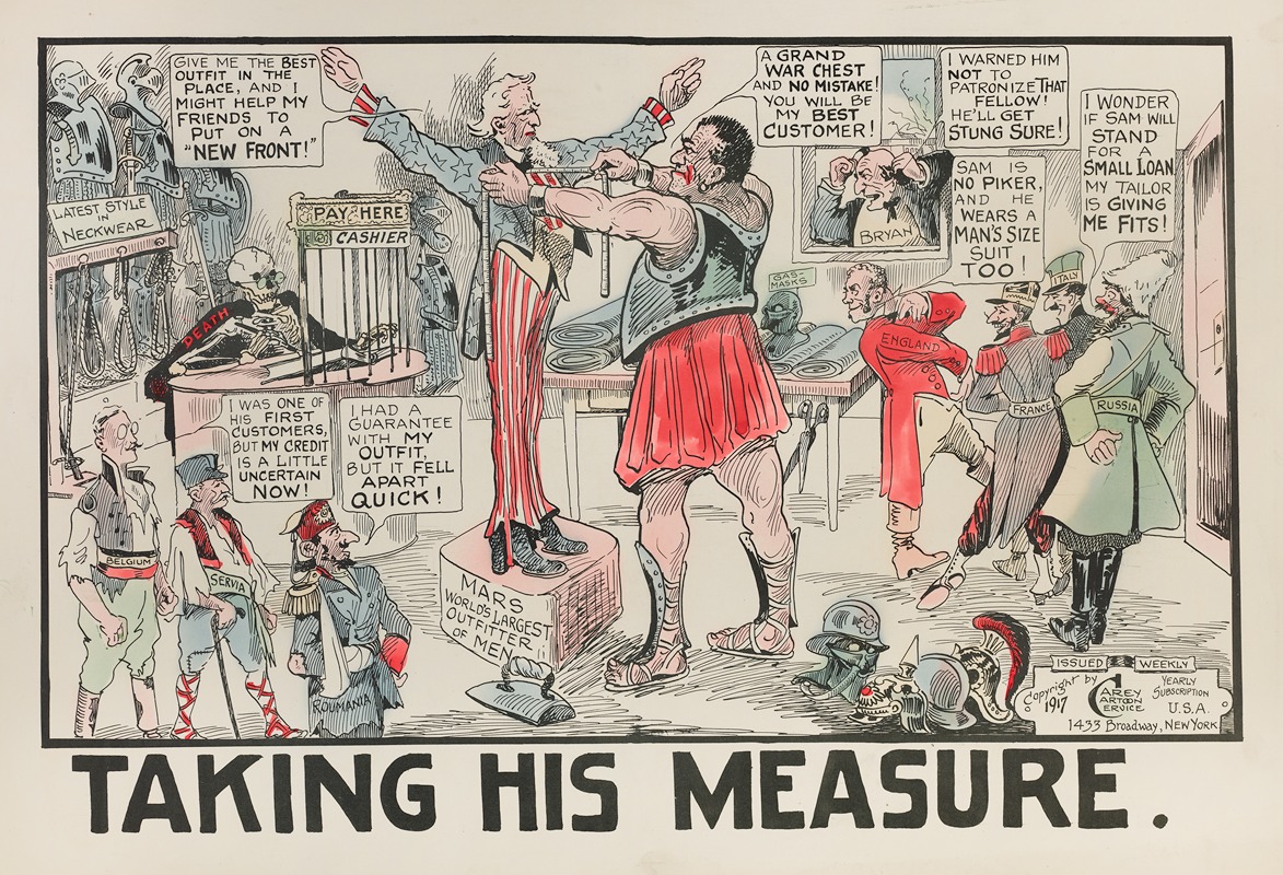 Carey Cartoon Service - Taking his Measure