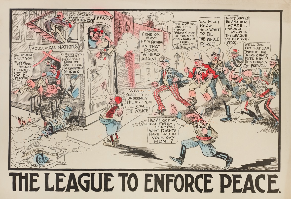 Carey Cartoon Service - The League to Enforce Peace