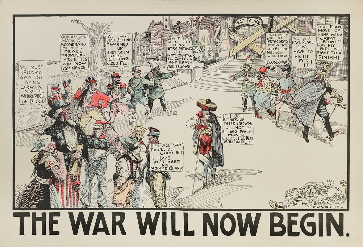 Carey Cartoon Service - The War Will Now Begin