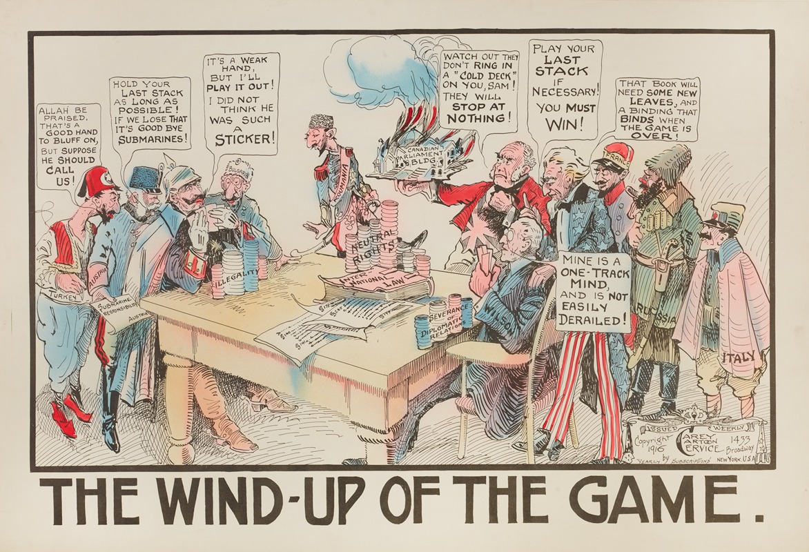 Carey Cartoon Service - The Wind-up of the Game