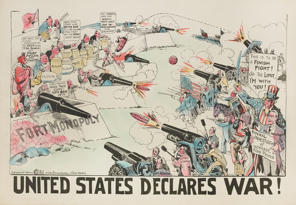 Carey Cartoon Service - United States Declares War!