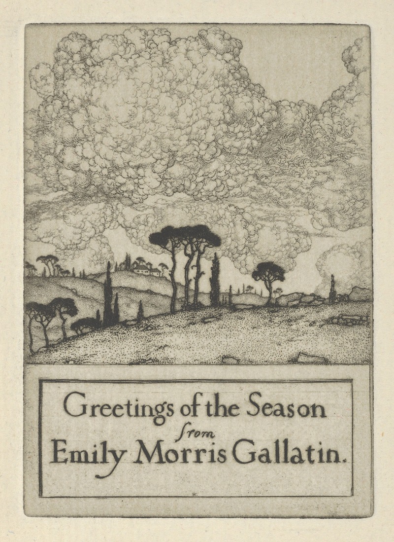 Ernest Haskell - Greetings of the Season from Emily Morris Gallatin