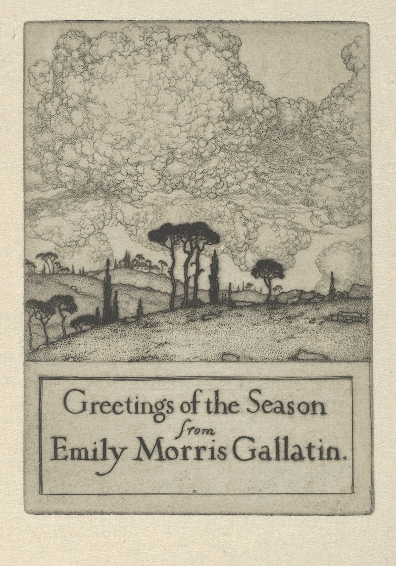 Ernest Haskell - Greetings of the Season from Emily Morris Gallatin