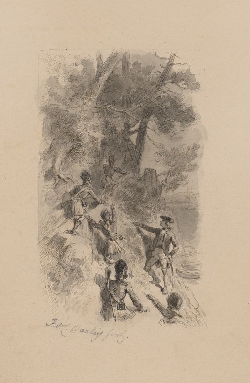 Felix Octavius Carr Darley - British soldiers scaling a cliff