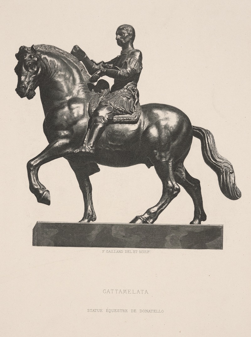 Ferdinand Gaillard - Gattamelata, equestrian statue by Donatello