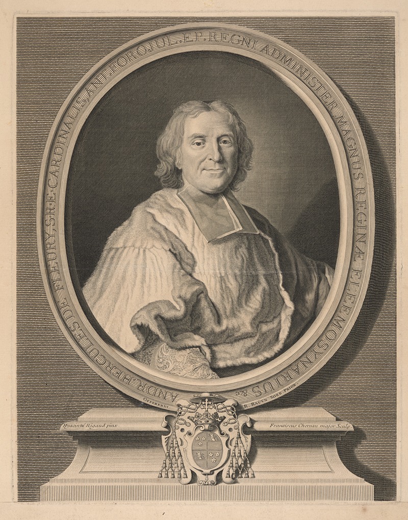 Francois Chereau the elder - Andre Hercule Cardinal de Fleury