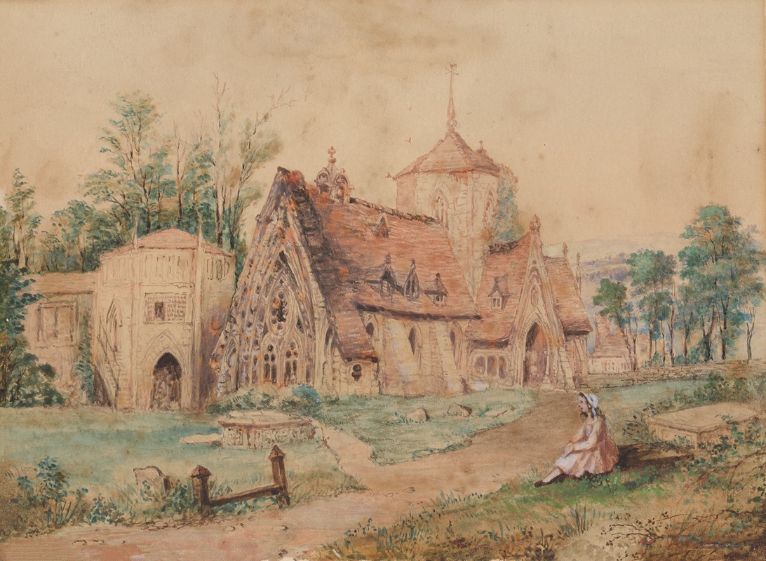 George Cattermole - The Old Curiosity Shop; The old church