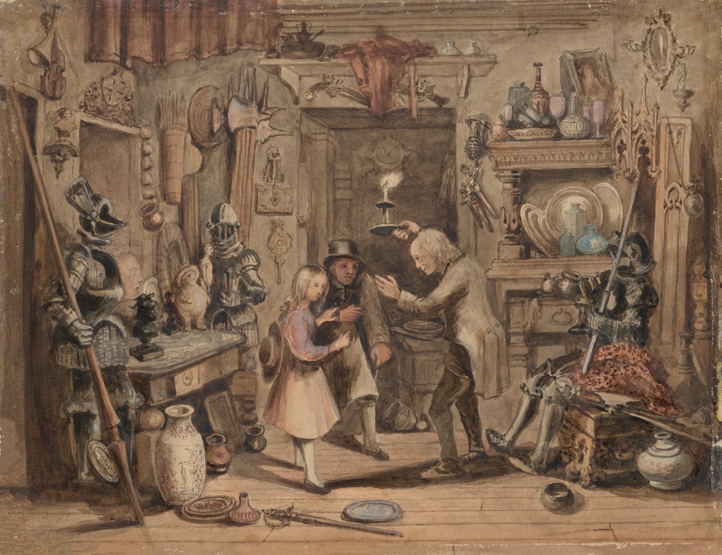 George Cattermole - The Old Curiosity Shop; The shop.