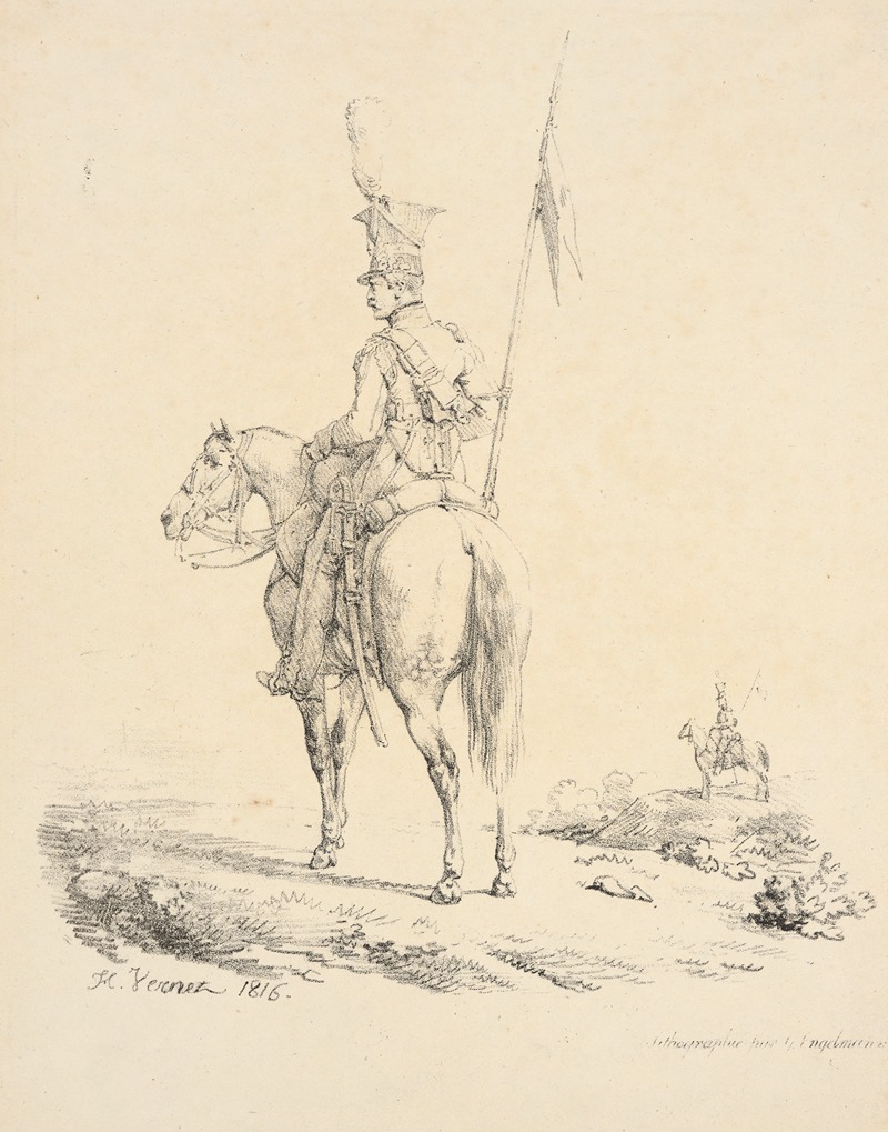 Godefroy Engelmann - Military officer on horseback