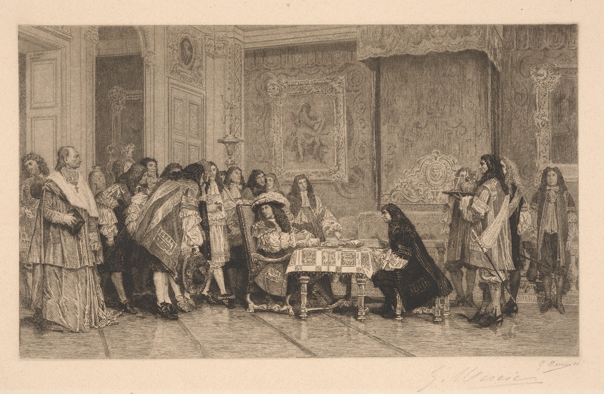 Gustave Mercier - Moliere breakfasting with Louis XIV.