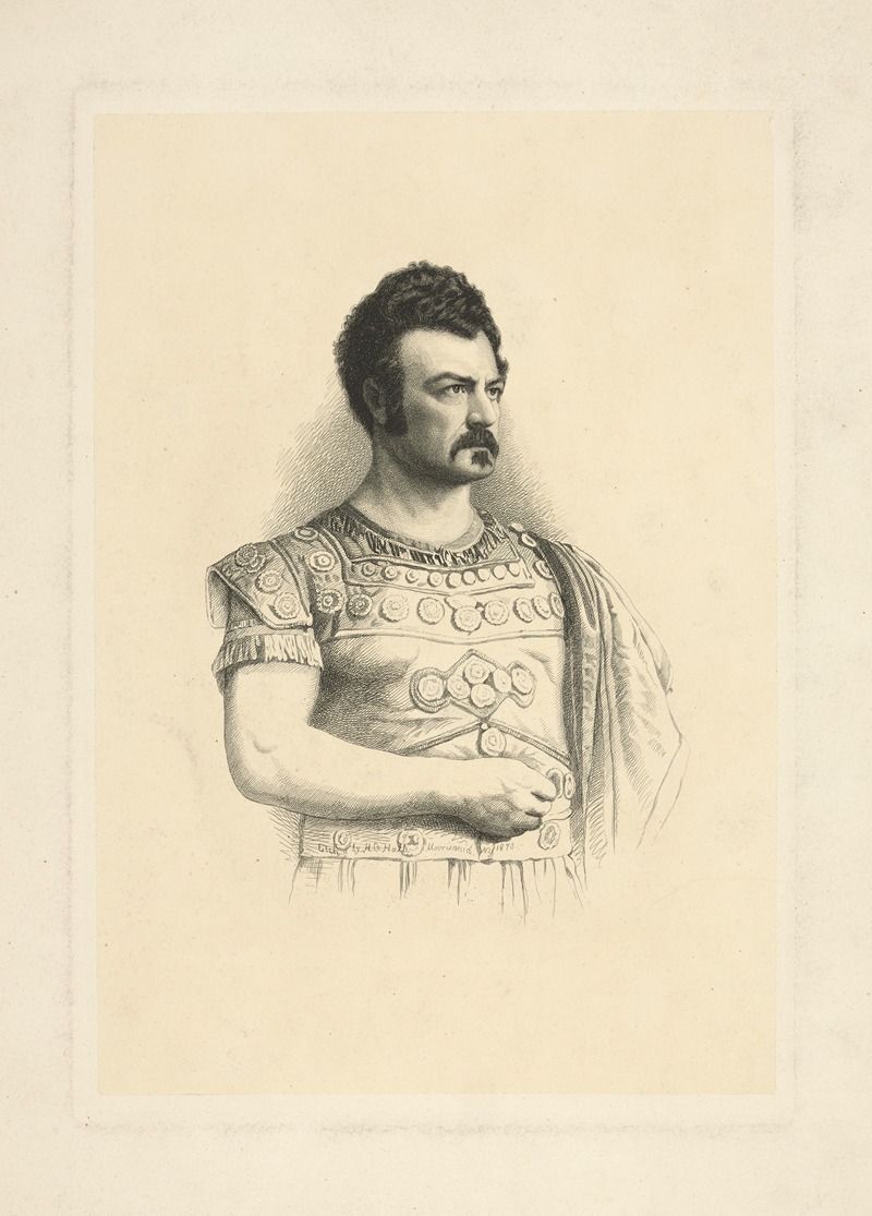 H. G. Hall - Edwin Forrest as Spartacus. The Gladiator. Act V. Scene I.