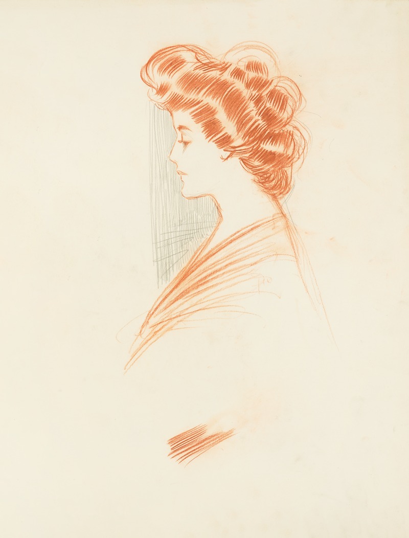 Harold Imbrie - Head and shoulders of a young woman 2